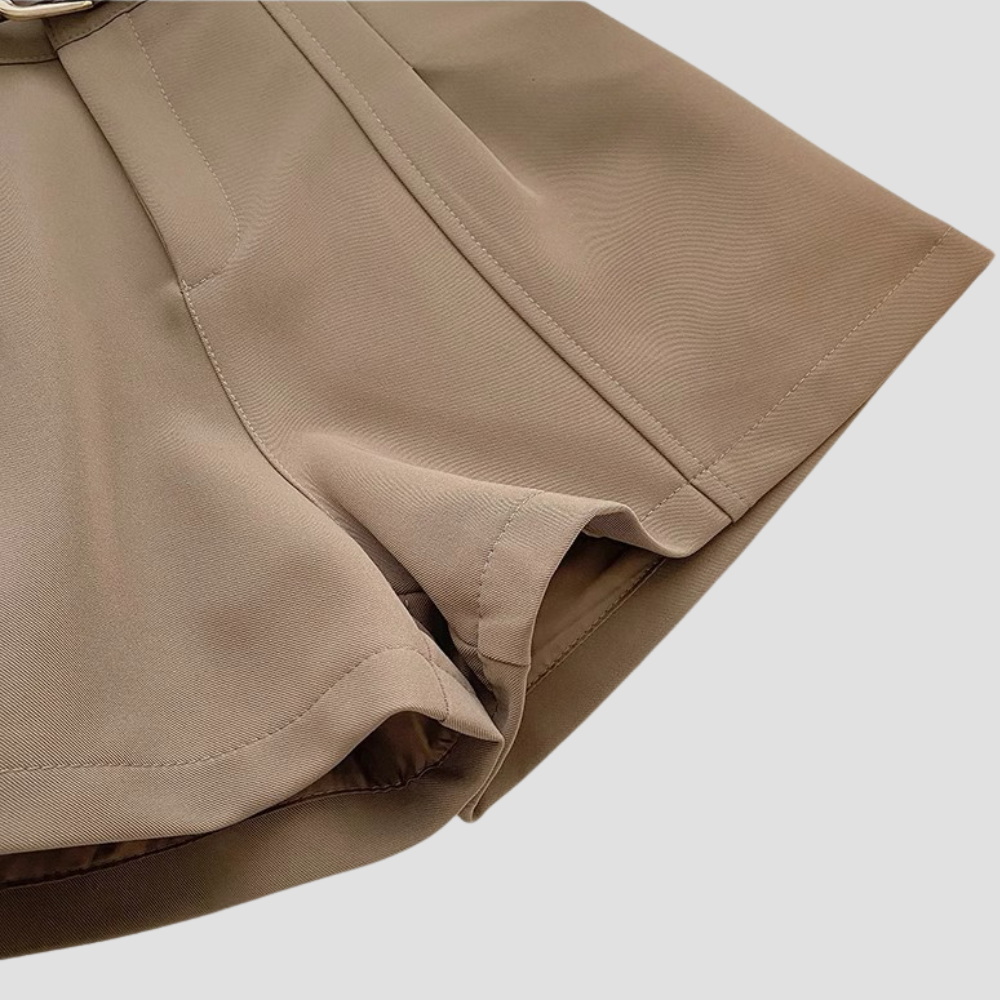 Badhie | Women's Belted Tailored Shorts