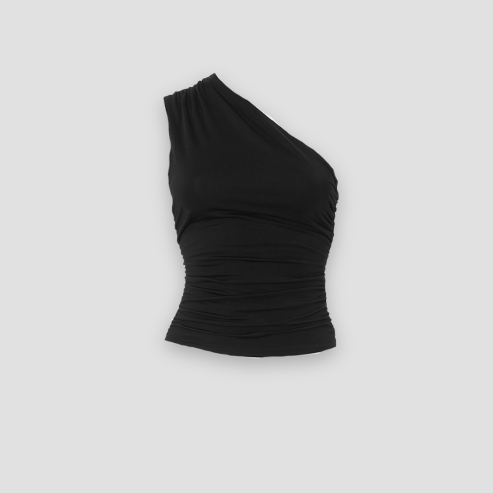 Badhie | Women's One-Shoulder Ruched Crop Top