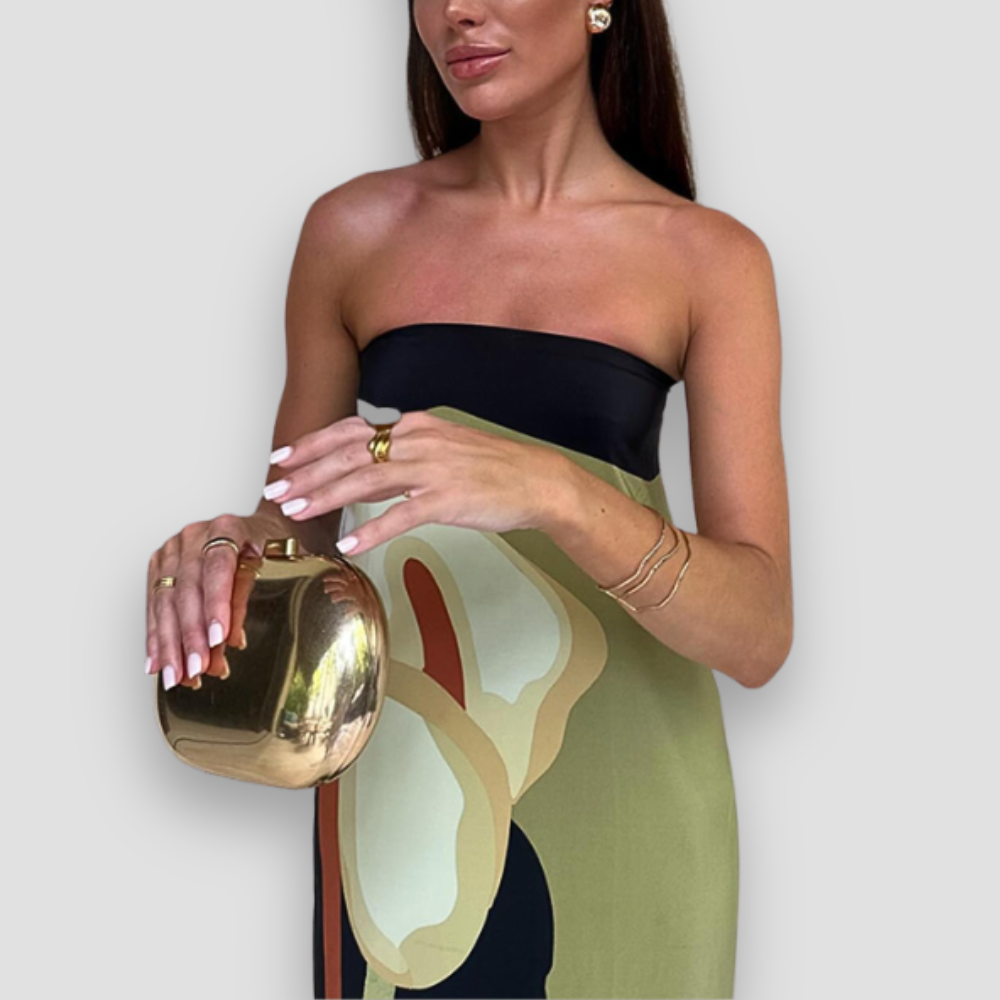 Badhie | Women’s Strapless Maxi Floral Dress