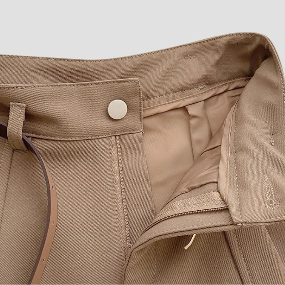 Badhie | Women's Belted Tailored Shorts