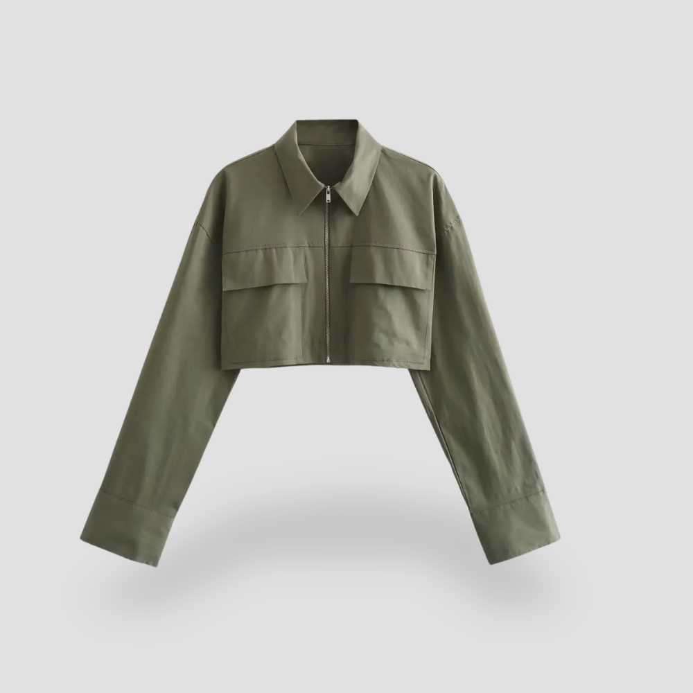 Badhie | Women's Urban Utility Cropped Zip Jacket