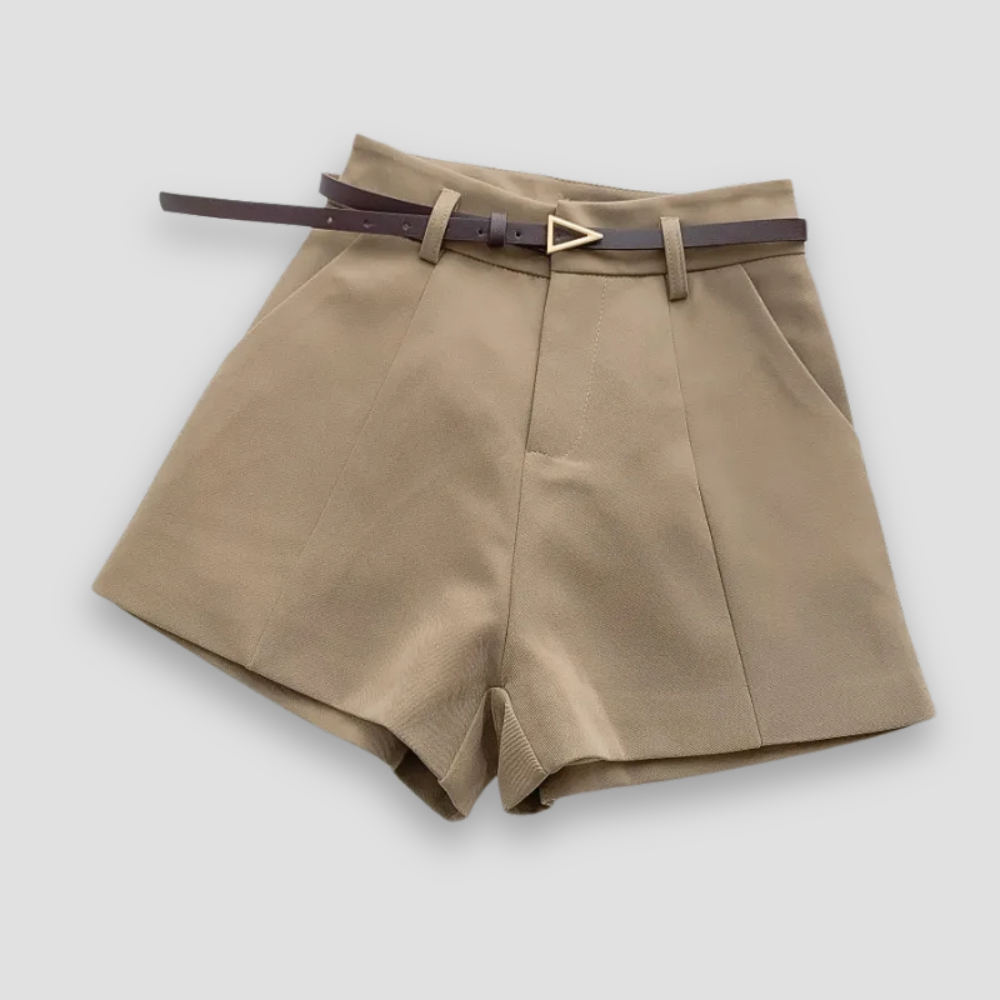 Badhie | Women's Belted Tailored Shorts