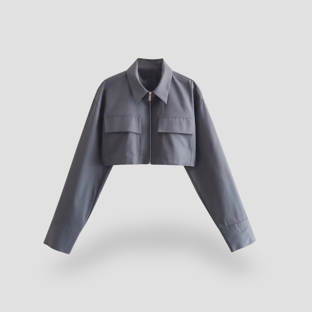 Badhie | Women's Urban Utility Cropped Zip Jacket