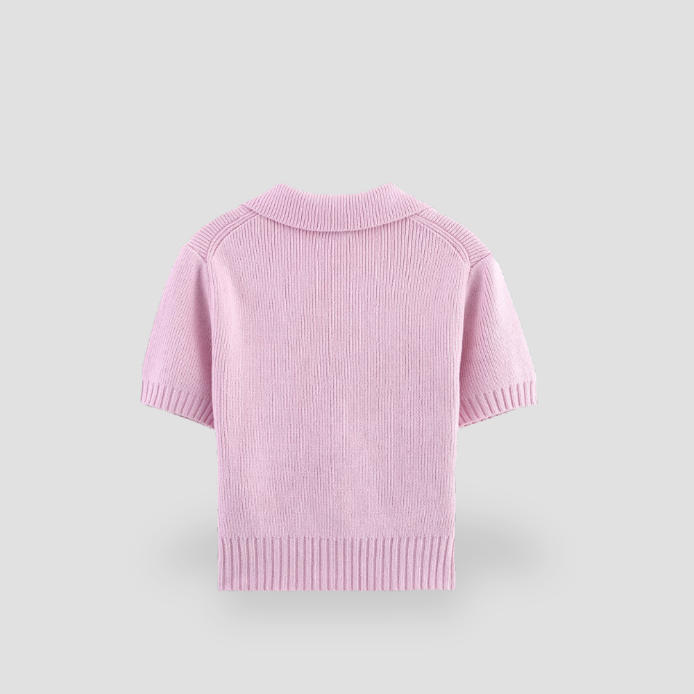 Badhie | Women’s Bow-Tie Knit Short Sleeve Cardigan