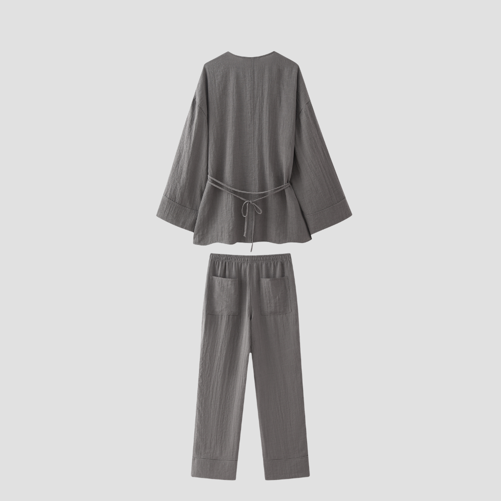 Badhie | Women's Casual Wrap Two-Piece Lounge Set