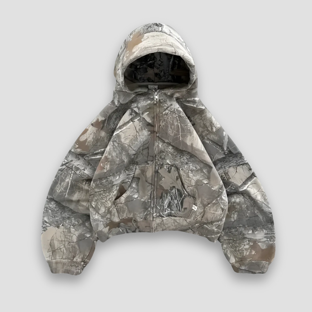 Badhie | Women's Camouflage Hoodie Loose Sweatpants Two-Piece Set