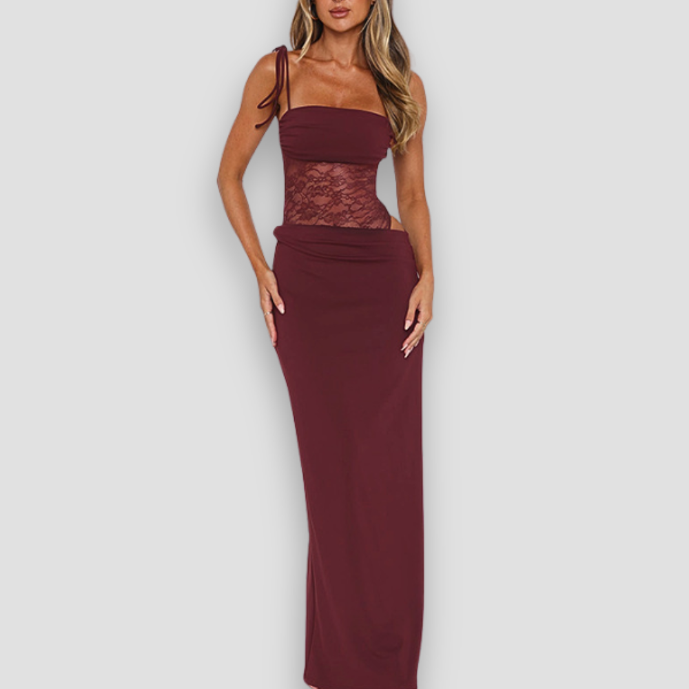 Badhie | Women's Lace Corset Maxi Dress