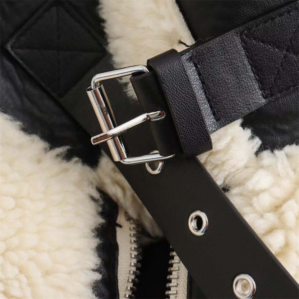 Badhie | Women’s Shearling Contrast Trim Jacket