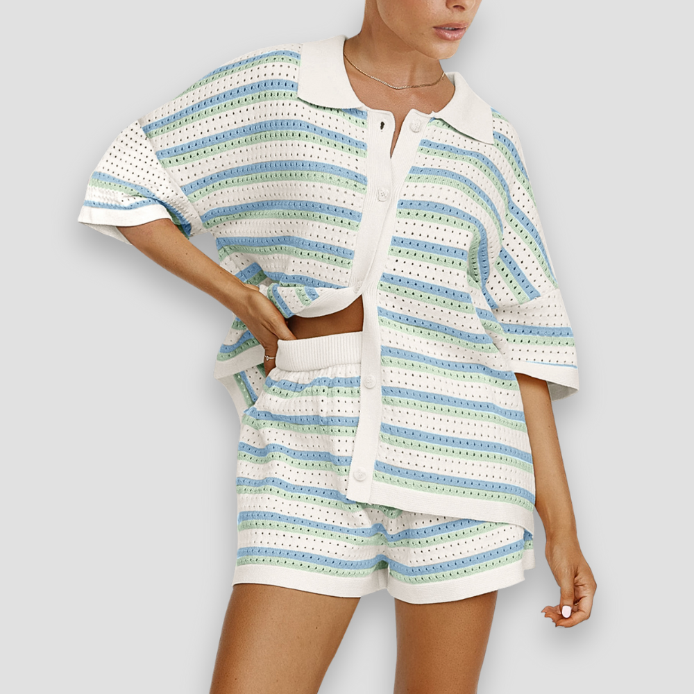 Badhie | Women's Striped Riviera Breeze Knit Set