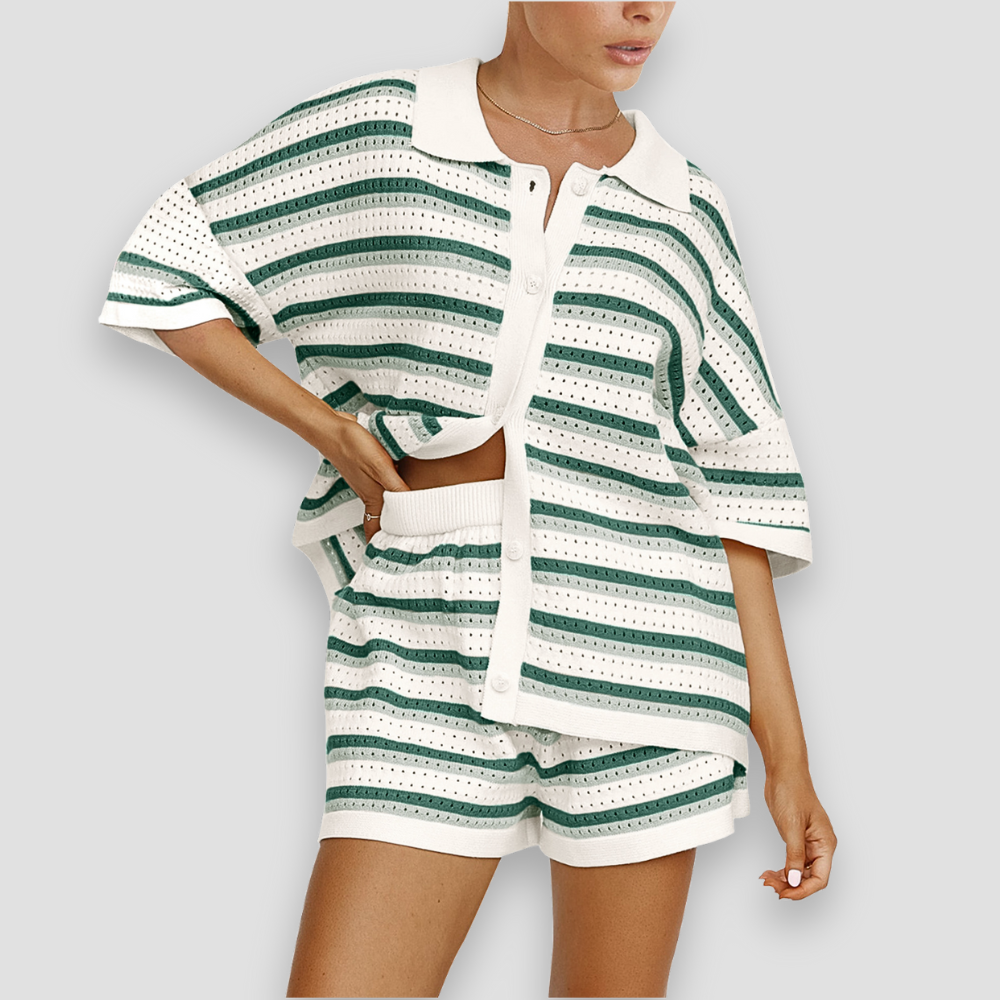 Badhie | Women's Striped Riviera Breeze Knit Set
