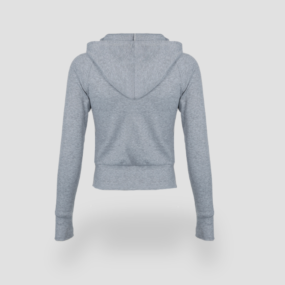 Badhie | Women’s Slim-Fit Zip-Up Hoodie Casual Streetwear Jacket with Pockets