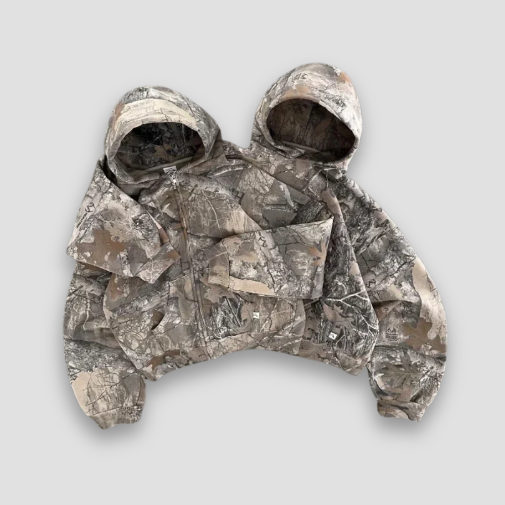 Badhie | Women's Camouflage Hoodie Loose Sweatpants Two-Piece Set