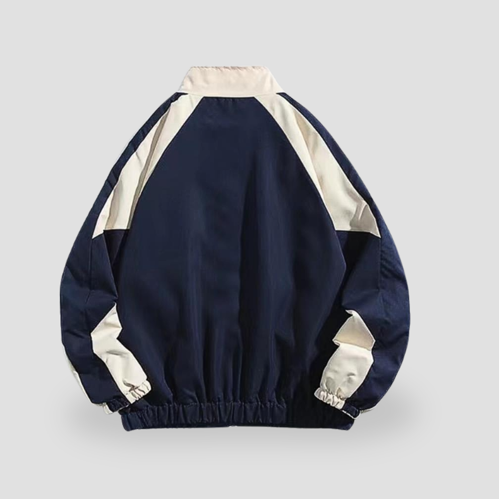 Badhie | Women's Winter Zip-Up Windbreaker Colorblock Oversized