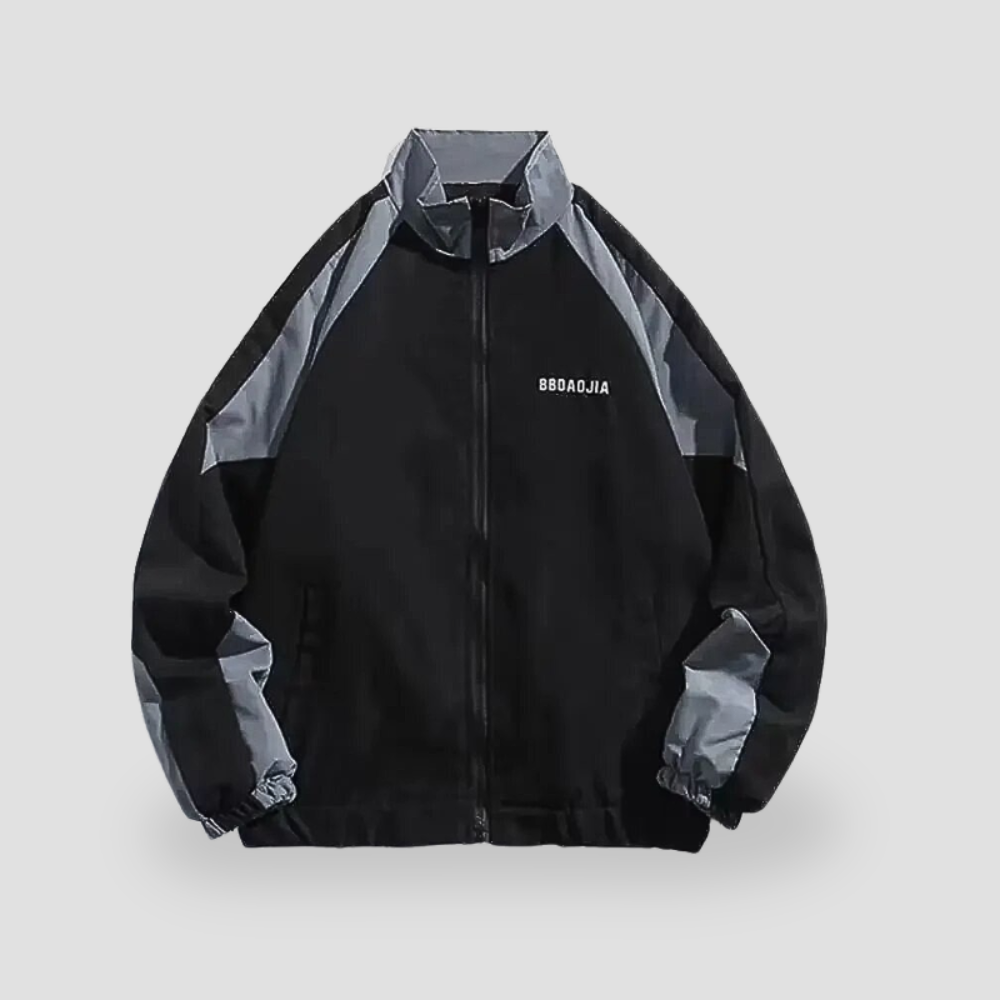 Badhie | Women's Winter Zip-Up Windbreaker Colorblock Oversized