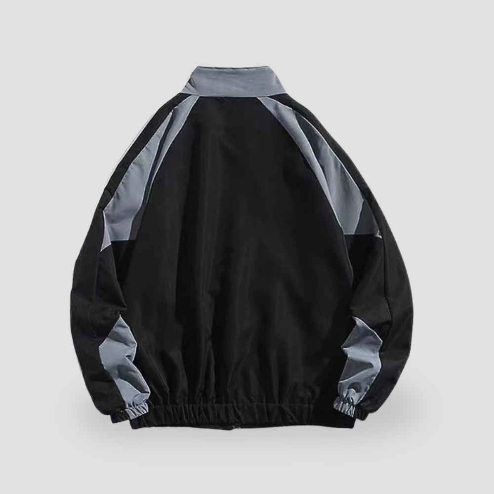 Badhie | Women's Winter Zip-Up Windbreaker Colorblock Oversized