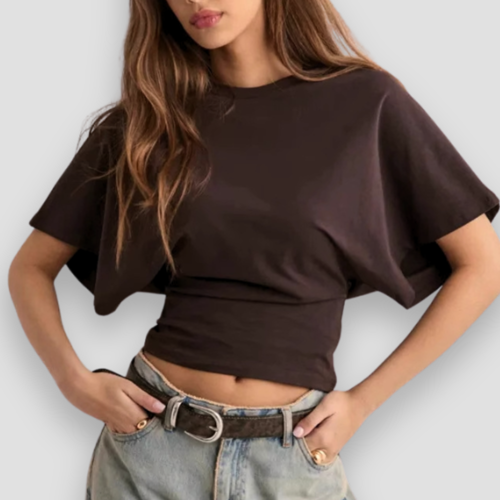 Badhie | Women’s Sculpted Waist Batwing T-Shirt