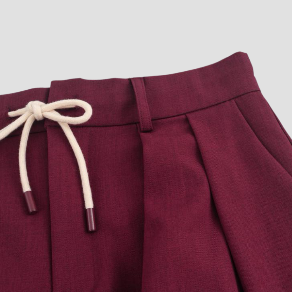 Badhie | Women's Tailored Zip Jacket & Balloon Pleat Shorts Set