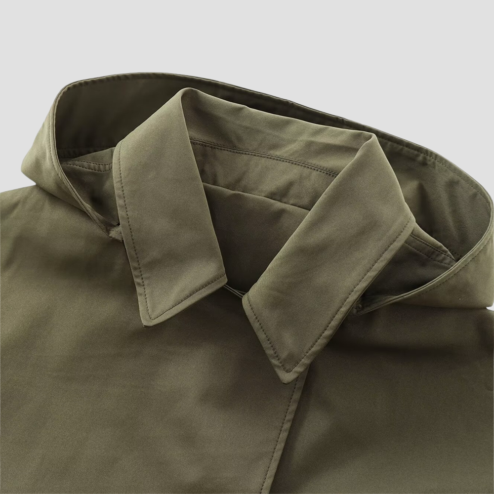 Badhie | Women’s Olive Green Hooded Button Jacket