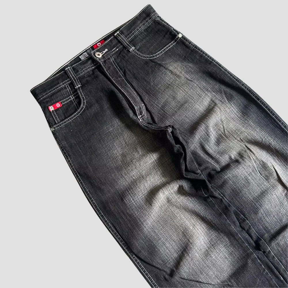 Badhie | Women's Y2K Fade Wide-Leg Denim Jeans