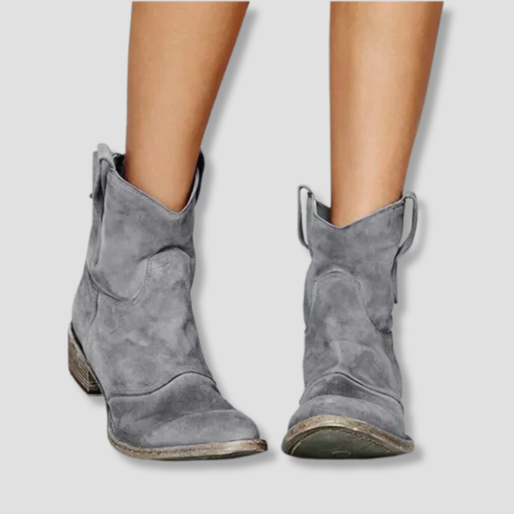 Badhie | Women’s Suede Western Ankle Boots