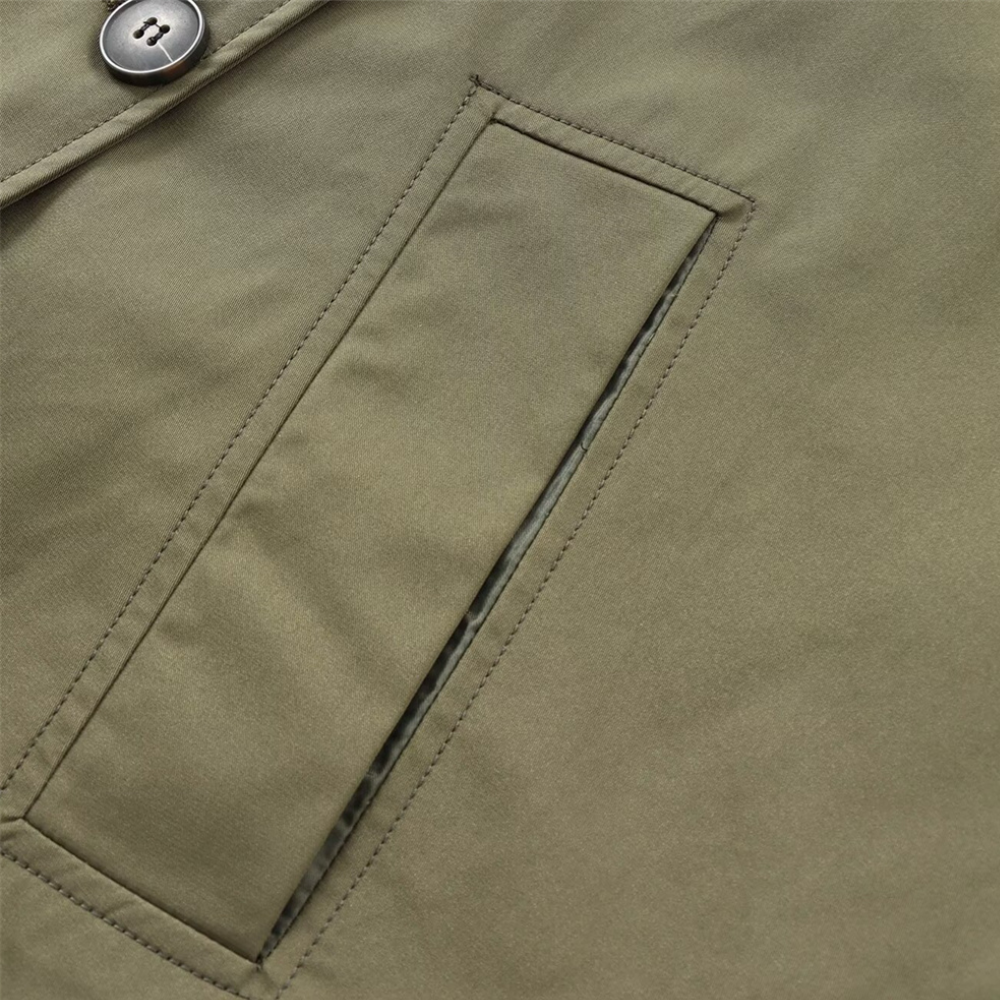 Badhie | Women’s Olive Green Hooded Button Jacket