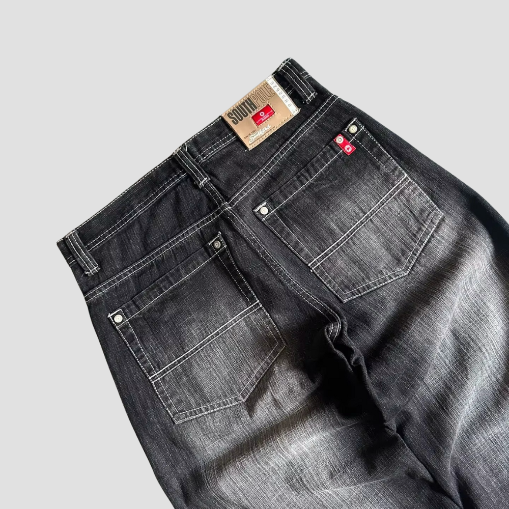 Badhie | Women's Y2K Fade Wide-Leg Denim Jeans