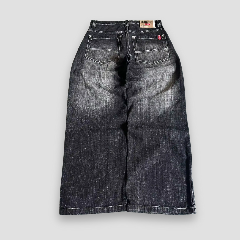 Badhie | Women's Y2K Fade Wide-Leg Denim Jeans