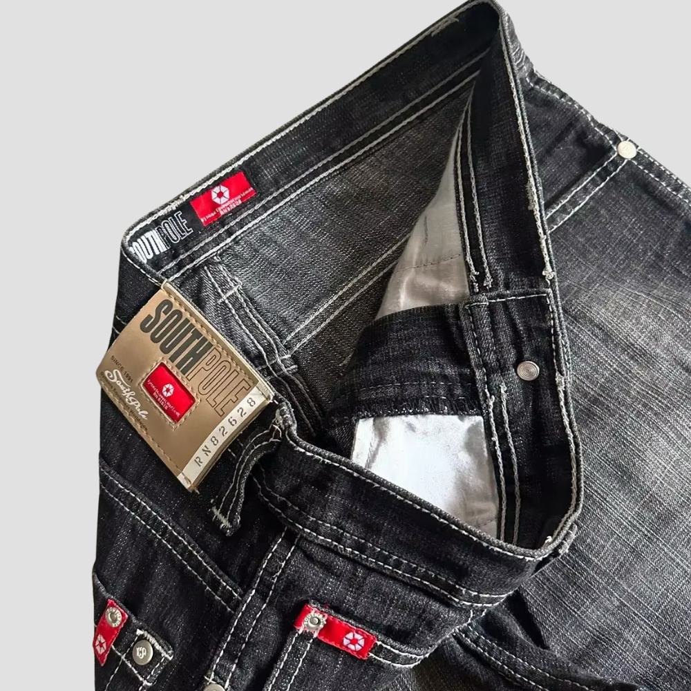 Badhie | Women's Y2K Fade Wide-Leg Denim Jeans