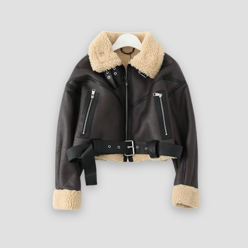 Badhie | Women’s Winter Jacket Cropped Shearling-Lined