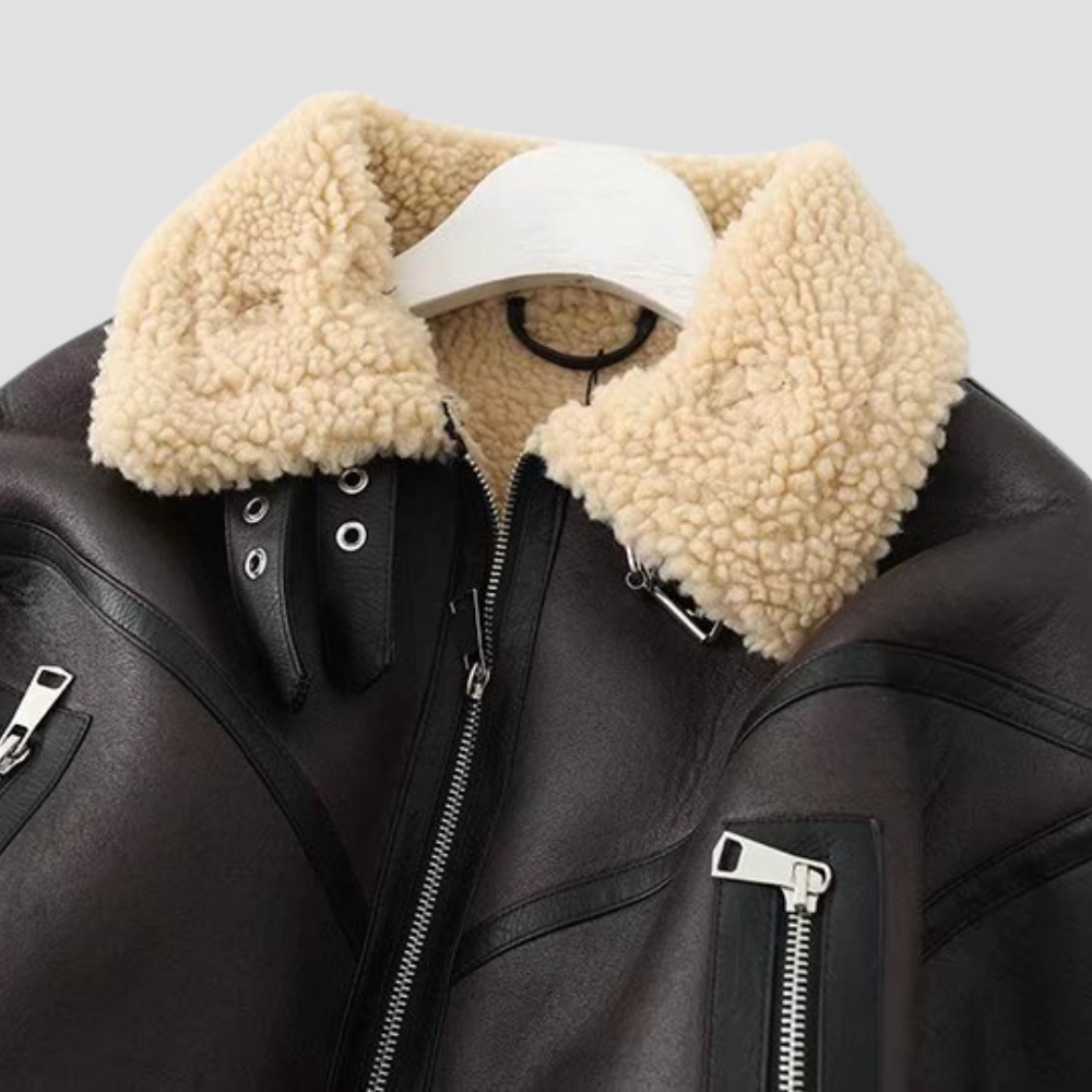 Badhie | Women’s Winter Jacket Cropped Shearling-Lined