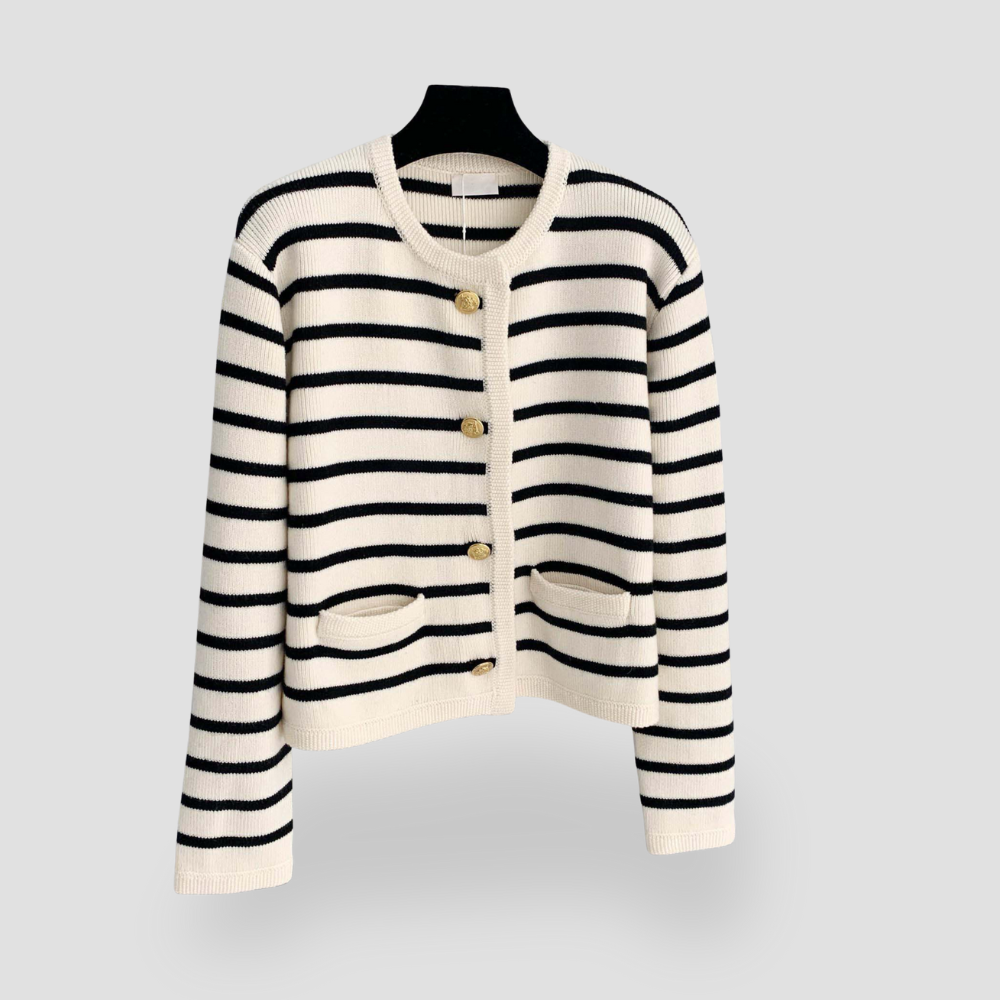 Badhie | Women’s Striped Button-Up Cardigan