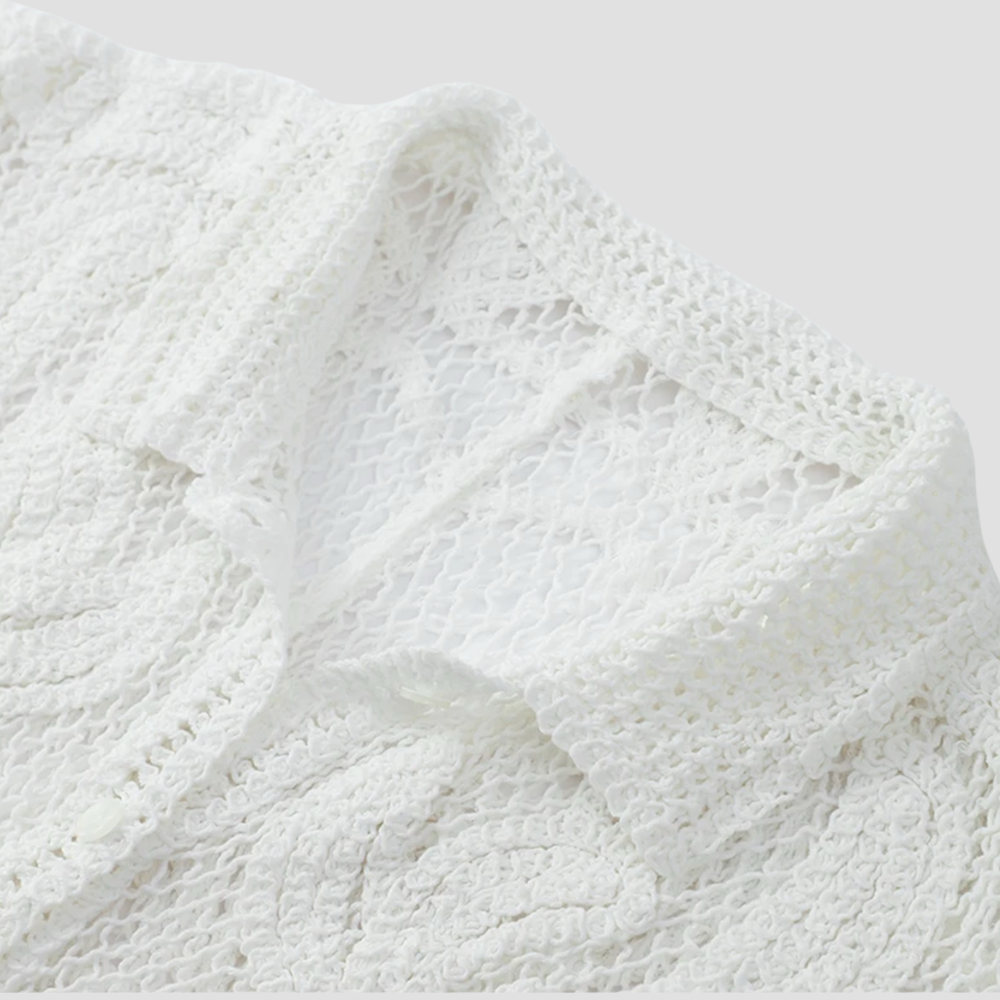 Badhie | Women's Crochet Lace Button-Up Set