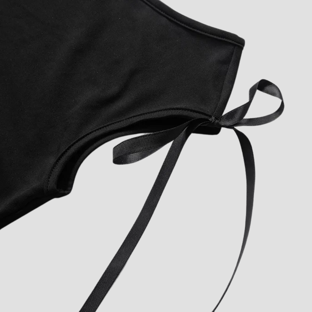 Badhie | Women’s Off-Shoulder Bow-Tie Crop Tee