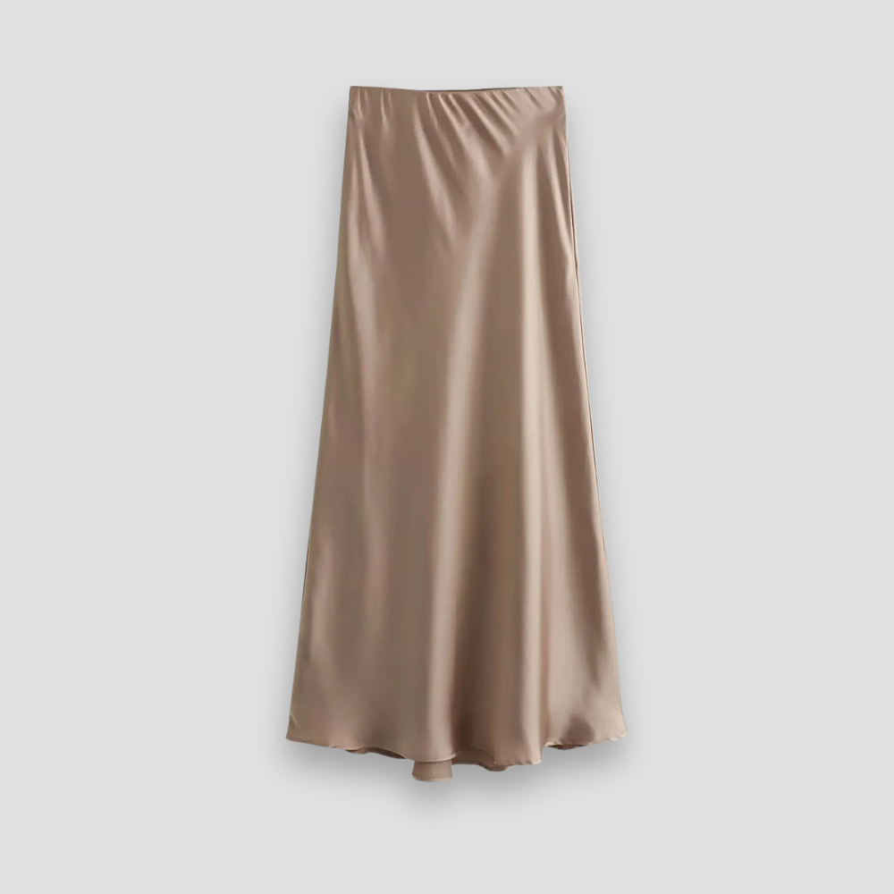 Badhie | Women’s Satin Slip Midi Skirt