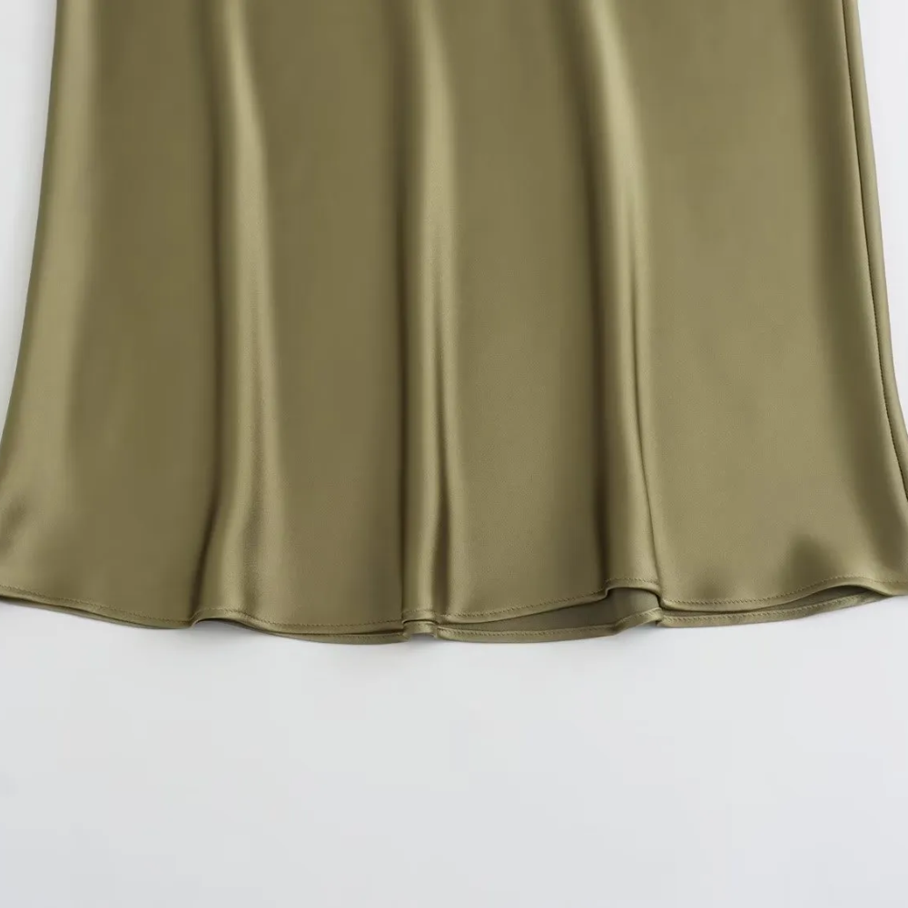 Badhie | Women’s Satin Slip Midi Skirt