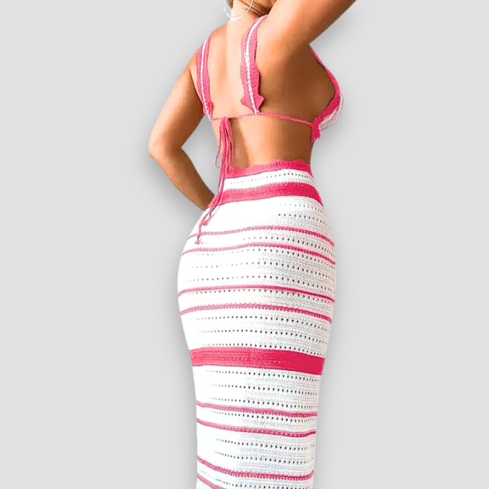Badhie | Women's Crochet Two-Piece Skirt Set