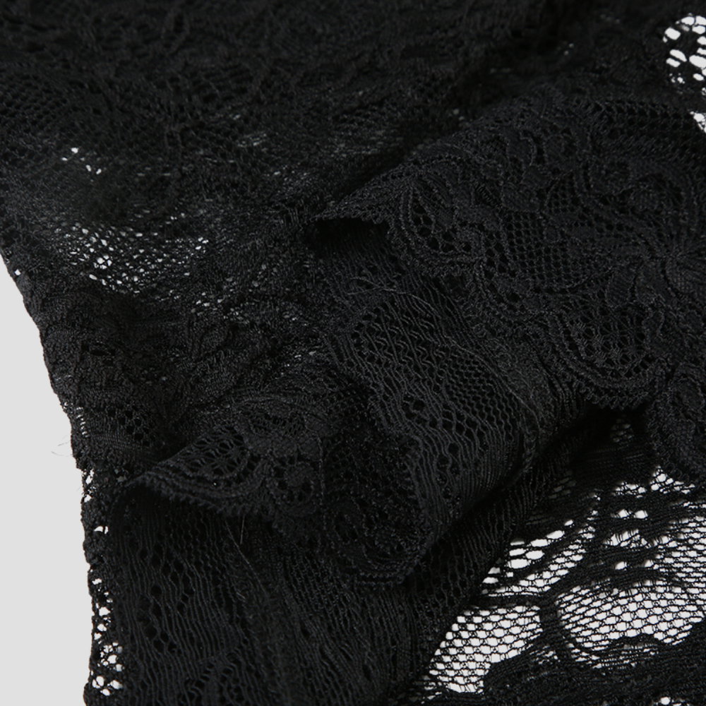 Badhie | Women's Lace-Panel Mesh Bustier Crop Top