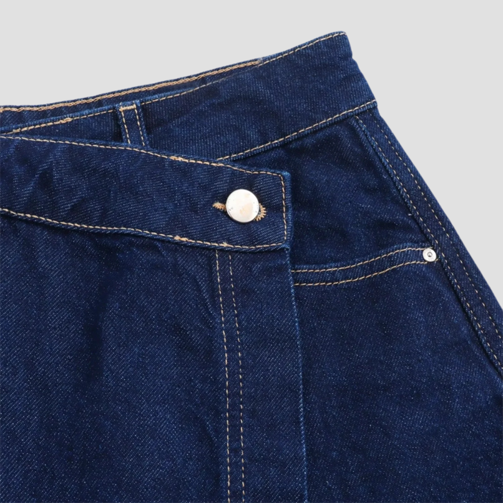 Badhie | Women's Denim Shirt Cropped Top Two-piece Set