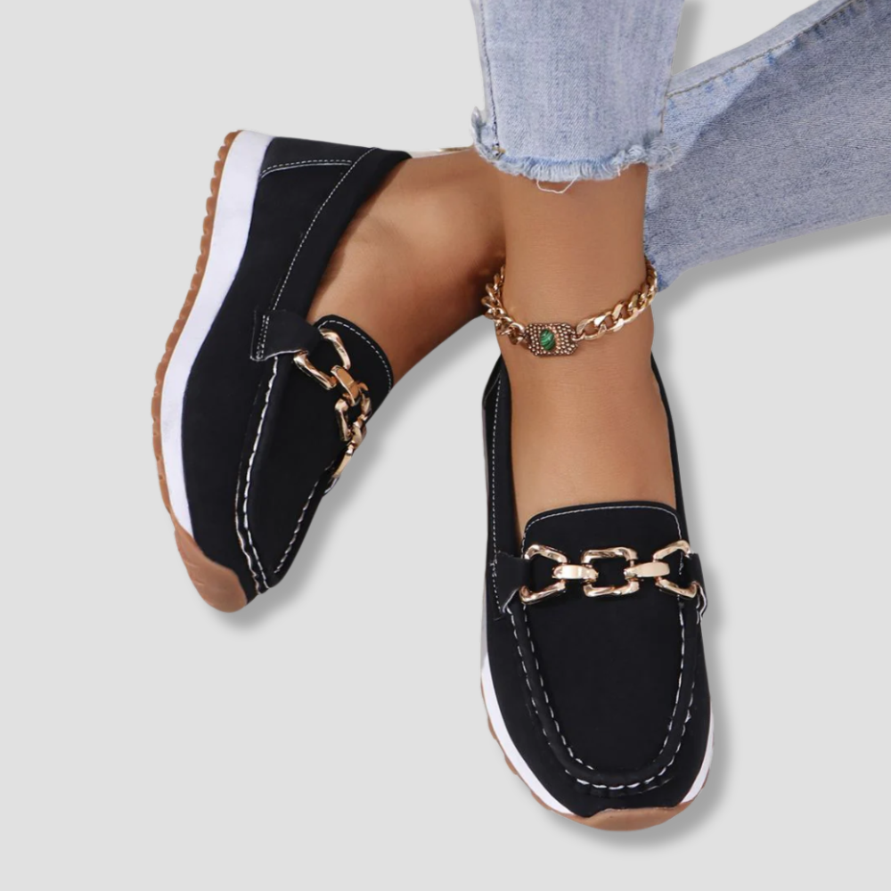 Badhie | Women’s Chic Chain-Link Loafers