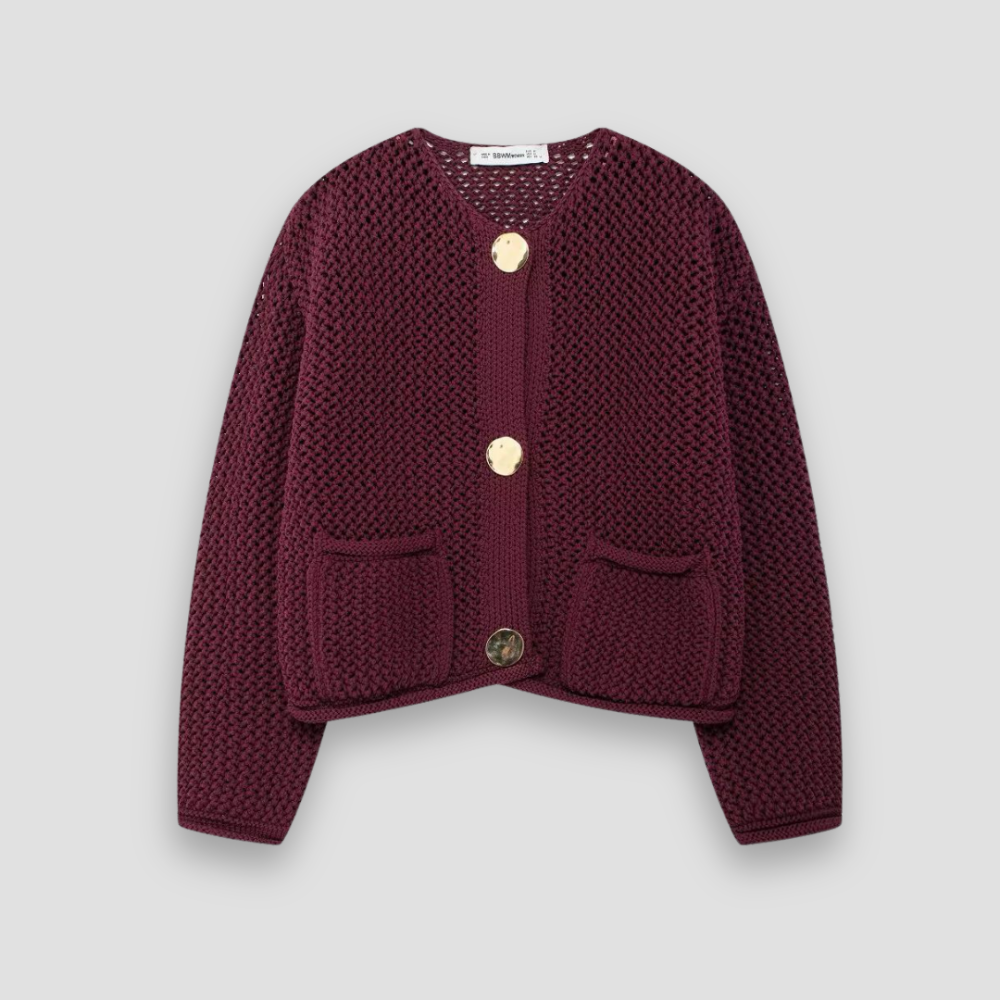 Badhie | Women’s Textured Knit Button Cardigan