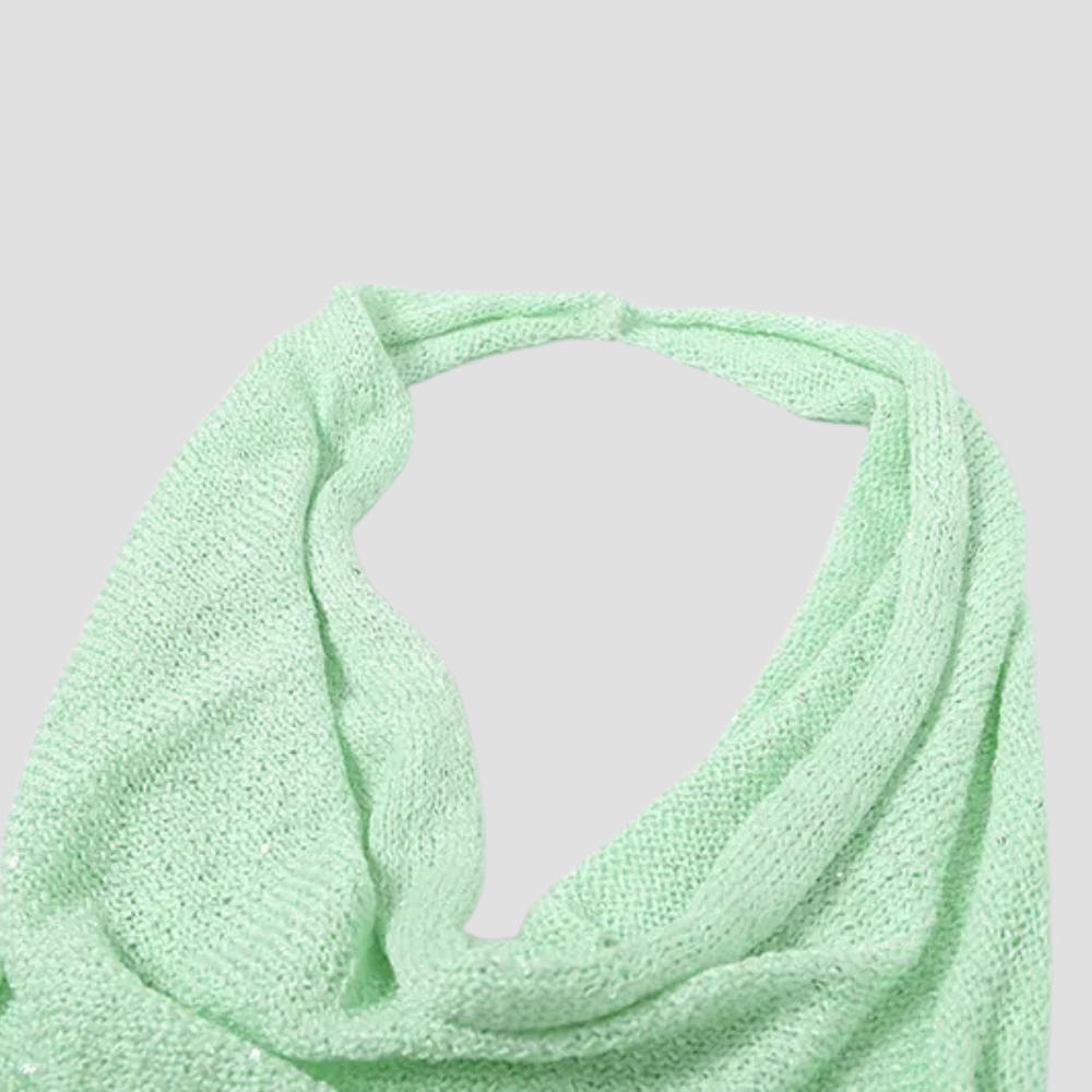 Badhie | Women’s Sheer Cowl Mini Dress