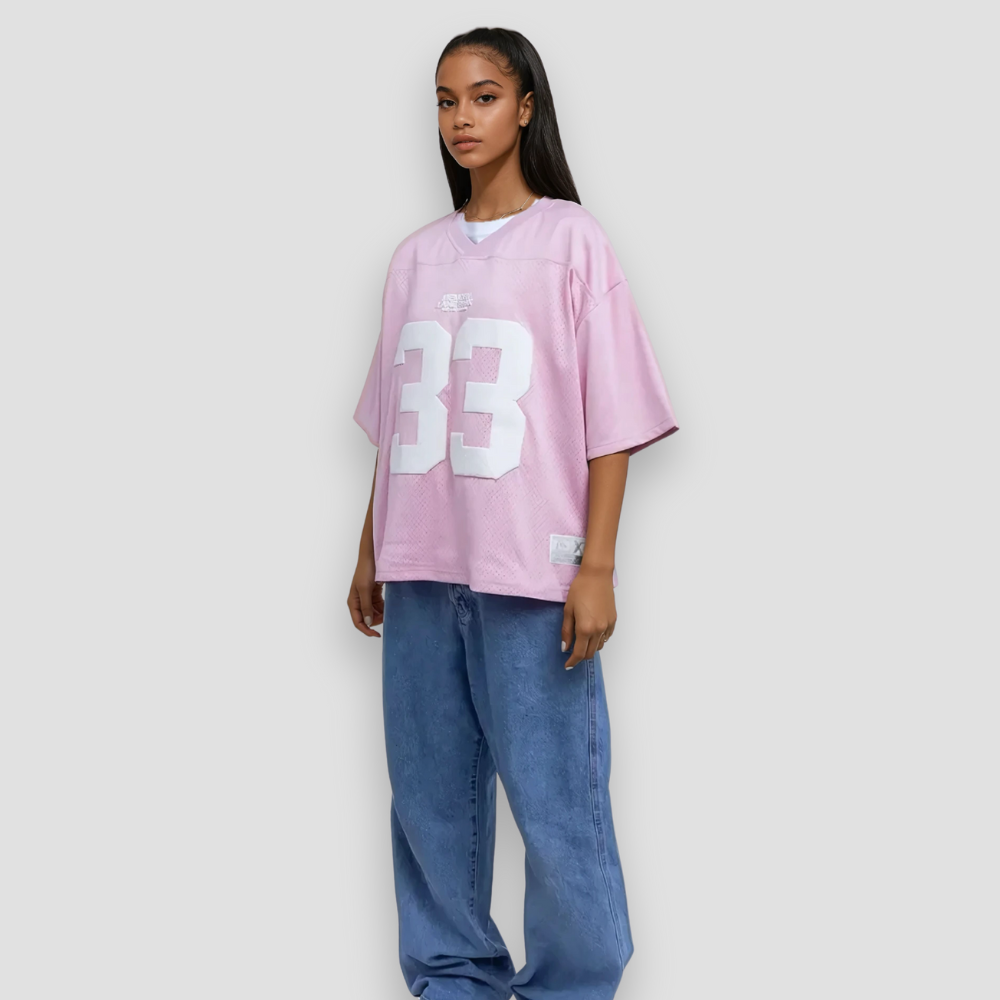 Badhie | Women's Oversized Mesh Football T-Shirt