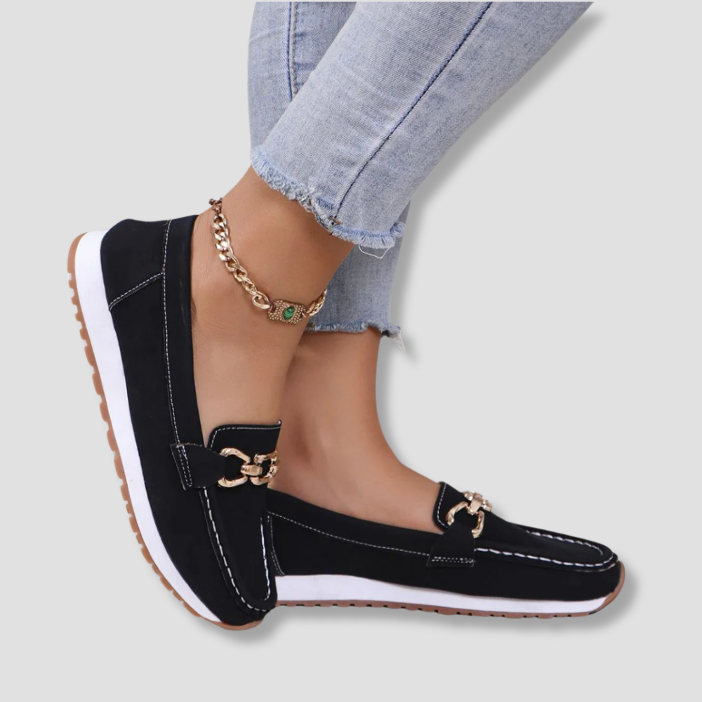 Badhie | Women’s Chic Chain-Link Loafers