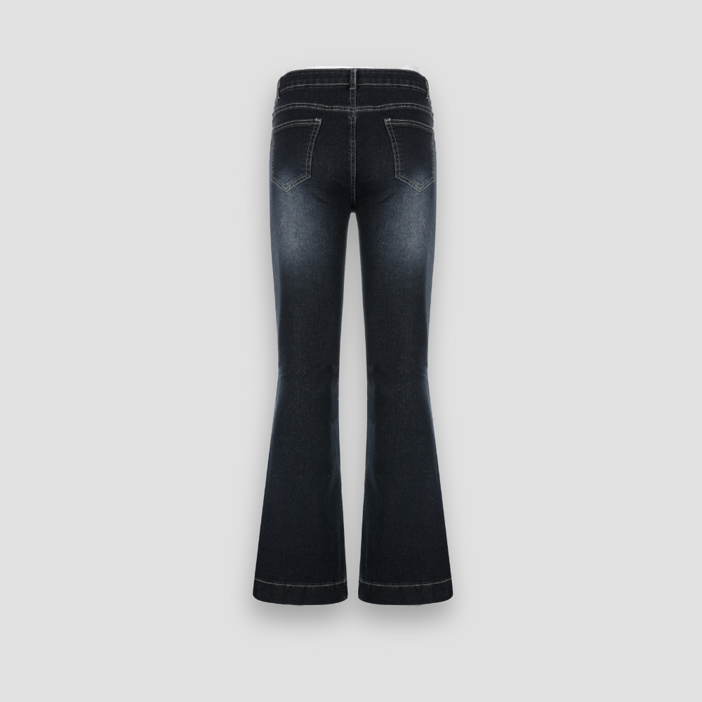 Badhie | Women's Vintage Low Rise Flared Jeans
