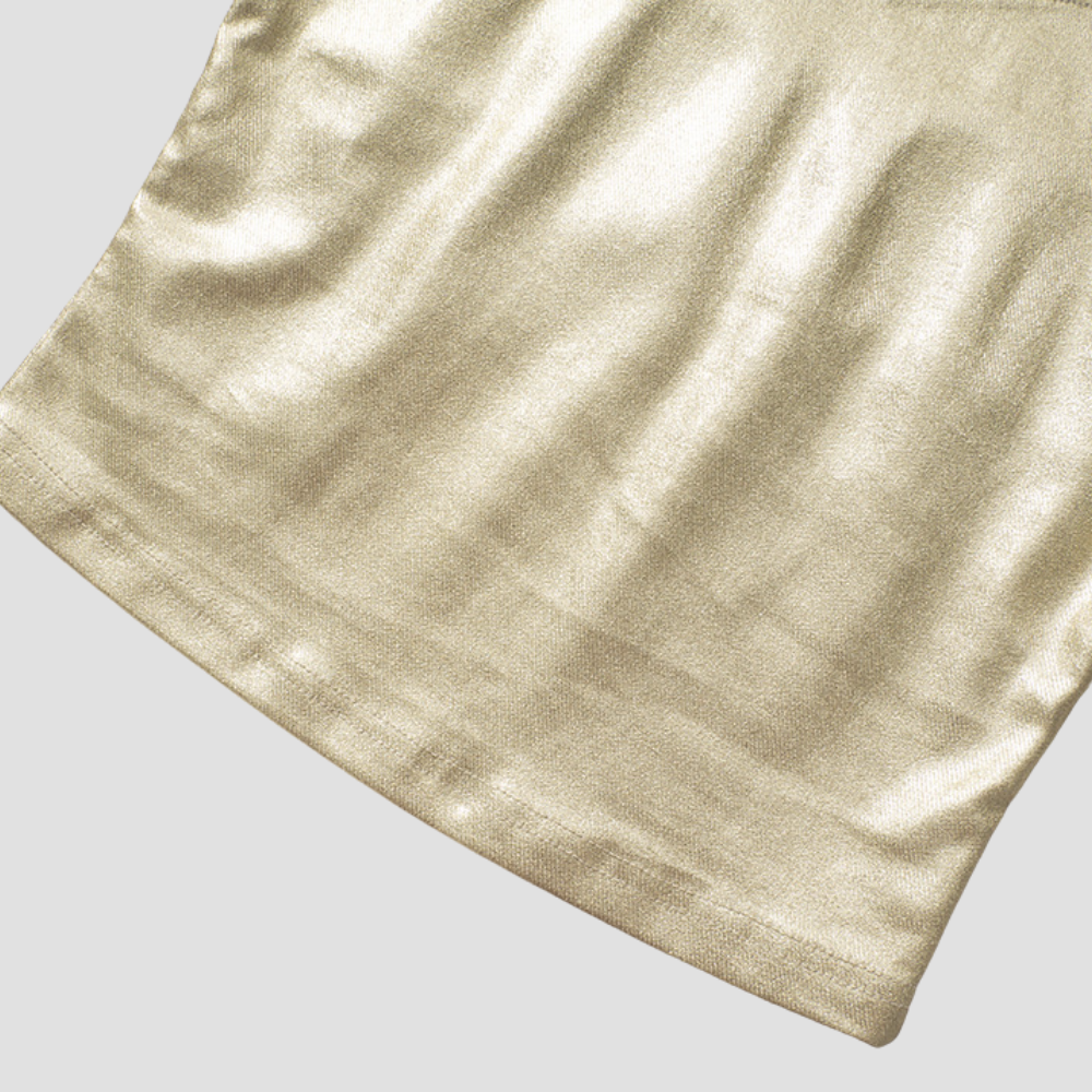 Badhie | Women’s Metallic Sweetheart Strapless Top