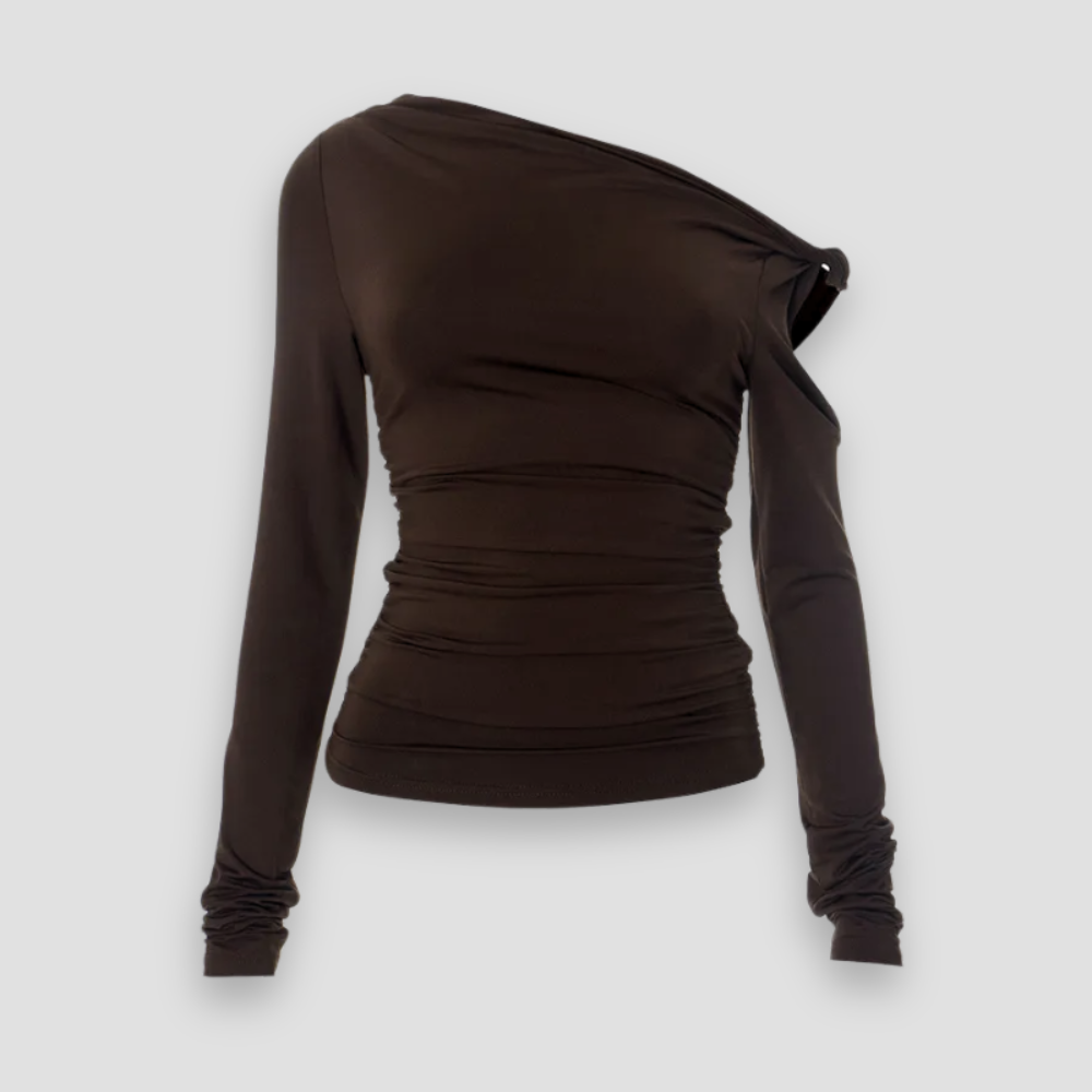 Badhie | Women's One-Shoulder Cutout Long Sleeve Top