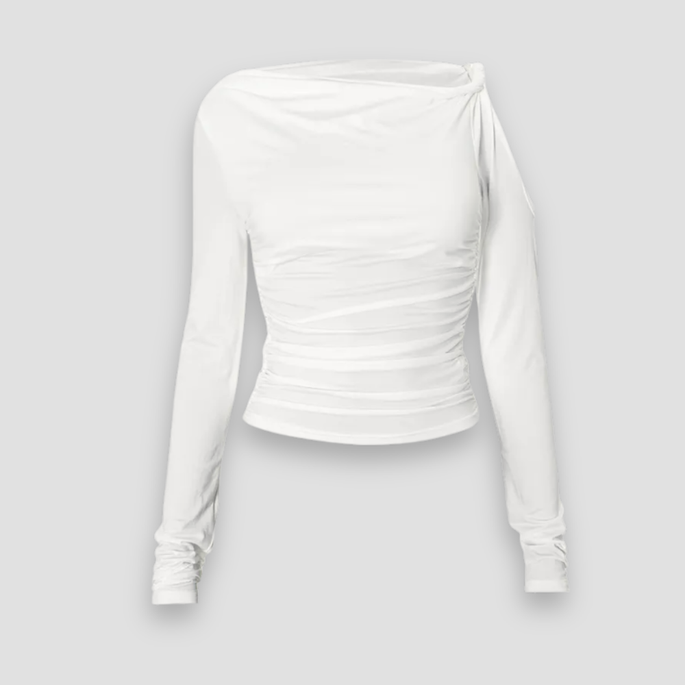 Badhie | Women's One-Shoulder Cutout Long Sleeve Top