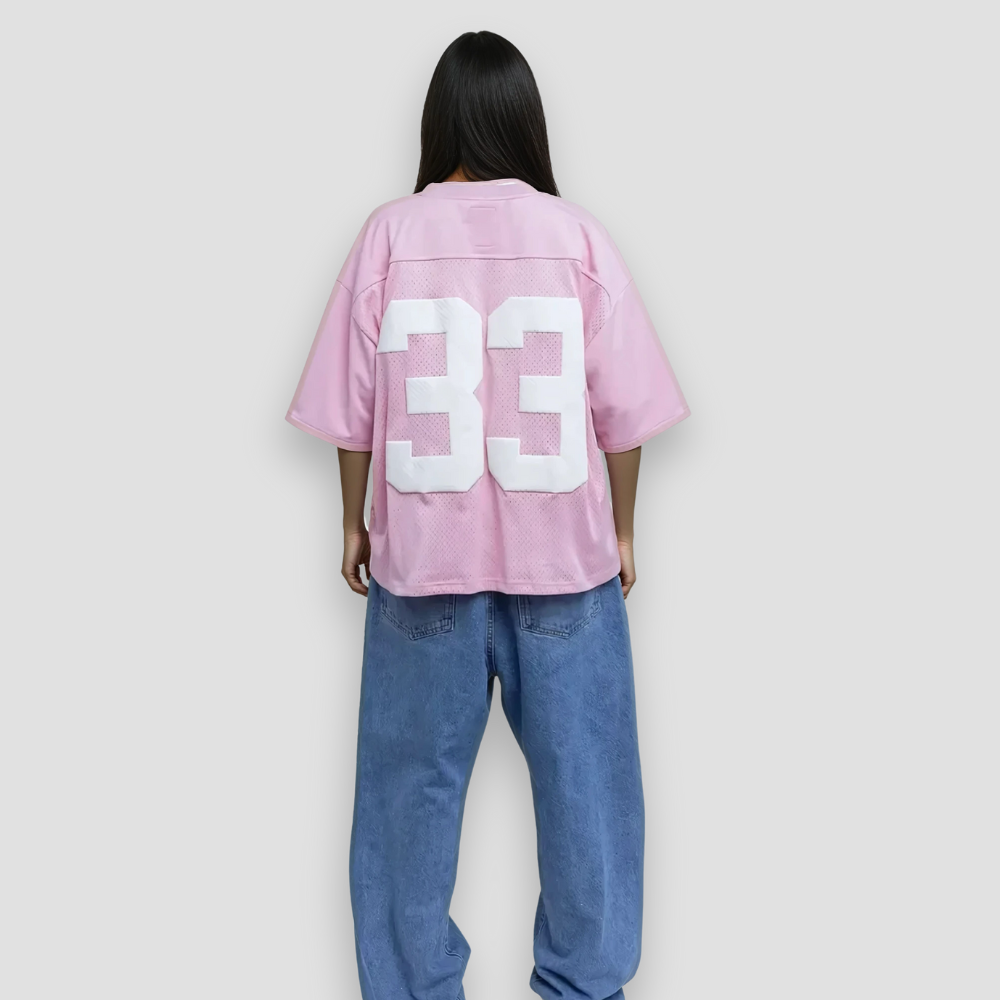 Badhie | Women's Oversized Mesh Football T-Shirt