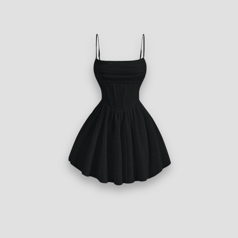 Badhie | Women's Corset Mini Dress with Flared Skirt