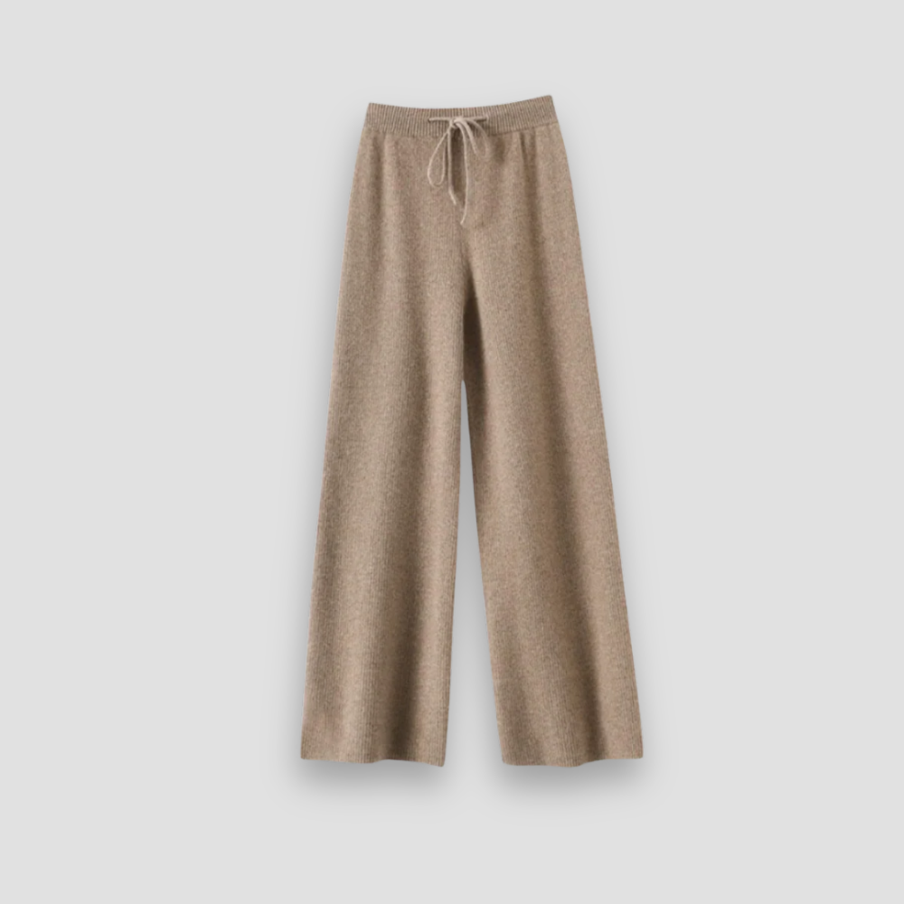 Badhie | Women’s Cashmere Pants Wide Knit Lounge Trousers